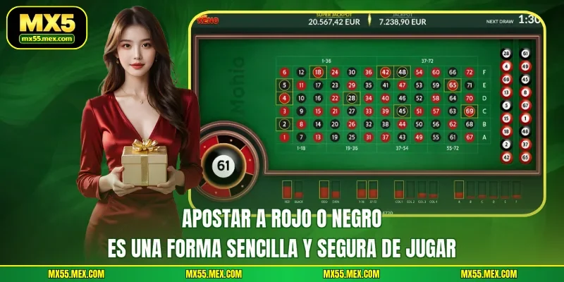 Apostar a rojo o negro es una forma sencilla y segura de jugar