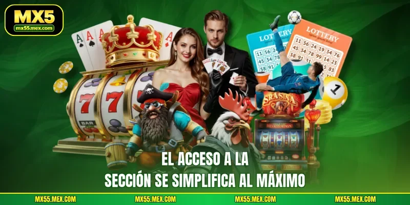 El acceso a la sección se simplifica al máximo