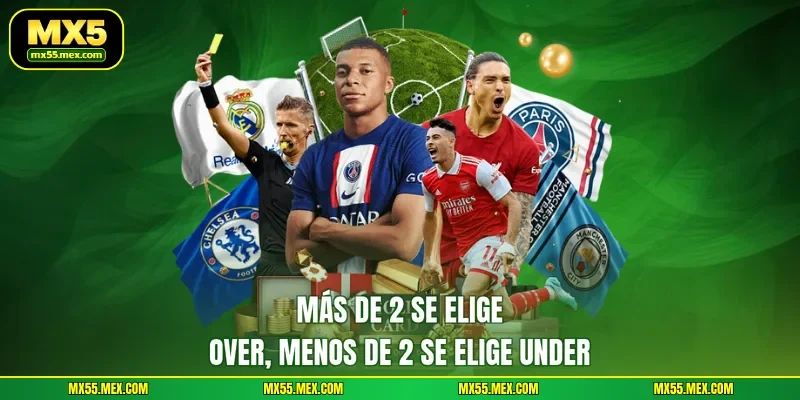 Más de 2 se elige Over, menos de 2 se elige Under